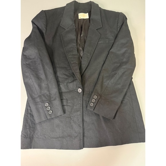 Pendleton Jackets & Blazers - Pendleton Vintage Wool Blazer Black Single Button Made in USA Virgin Wool Jacket
